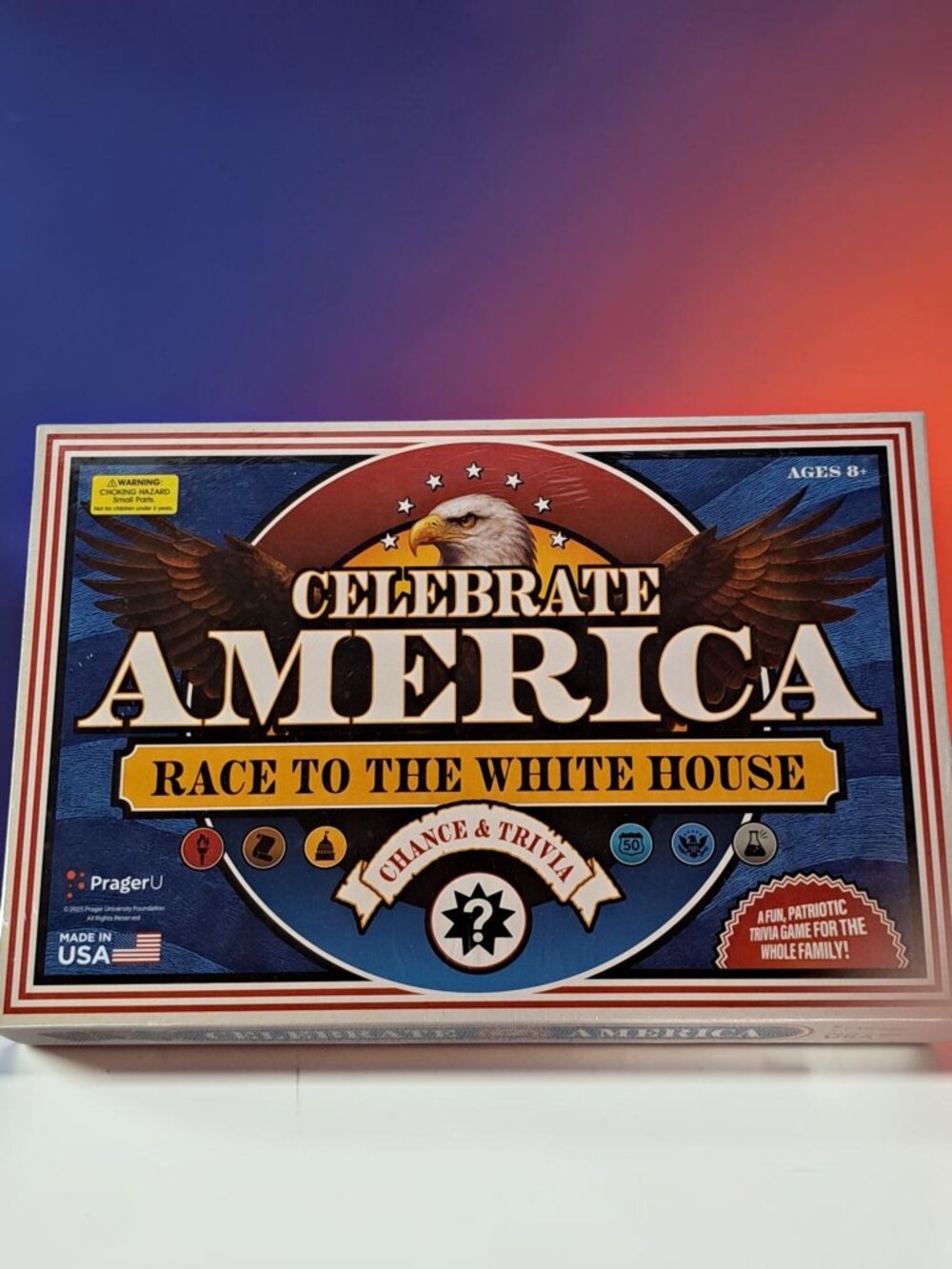 PragerU: Celebrate America - Race to the White House Board Game USA Trivia